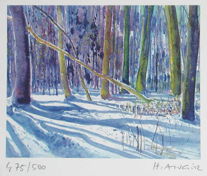 Heinz ANGER aus der Adventkassette 1989 - Lithographie in Farbe