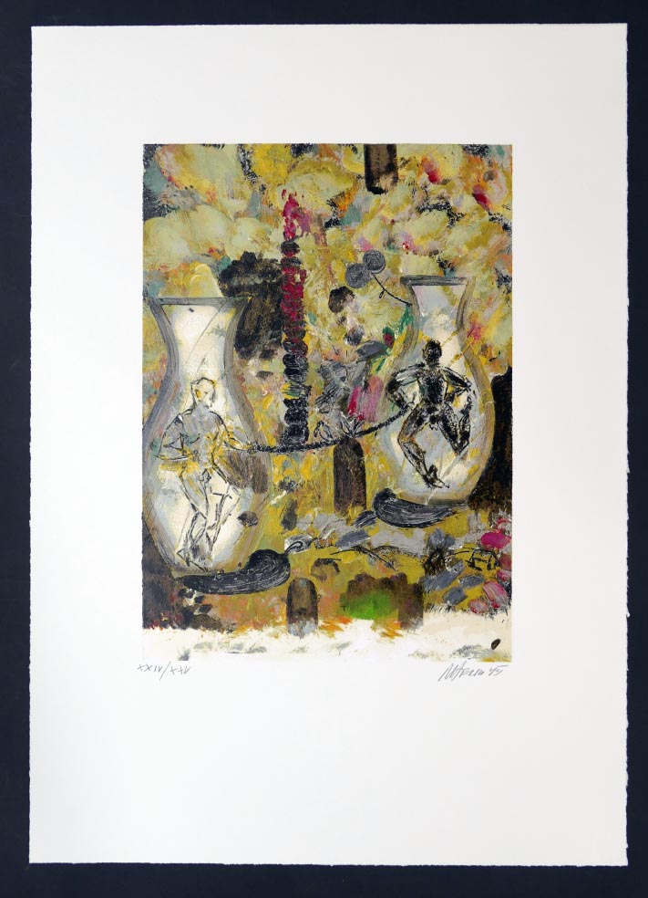 Christian-Ludwig ATTERSEE Zierakrobaten WKV 177 - Lithographie in Farbe 1995