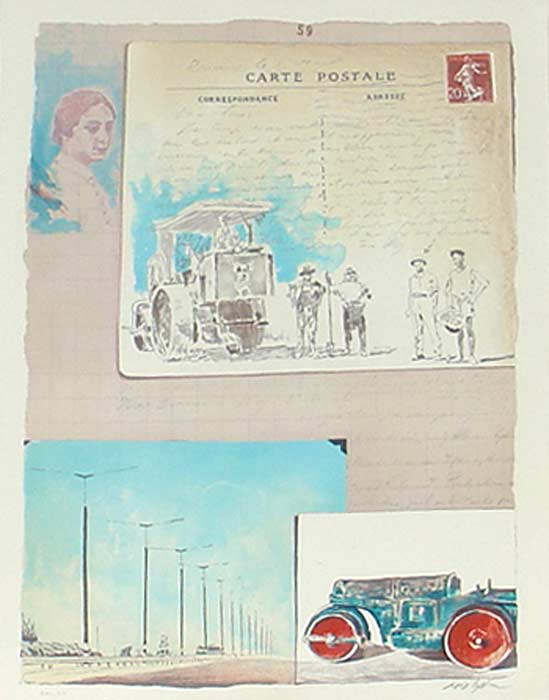 Arieh AZENE Carte postale 1 - Lithographie in Farbe