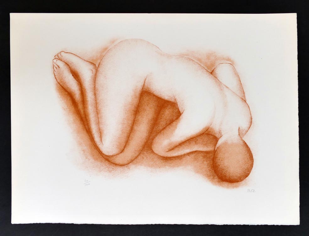 Jacqueline BEZ Le repos - Lithographie in Farbe