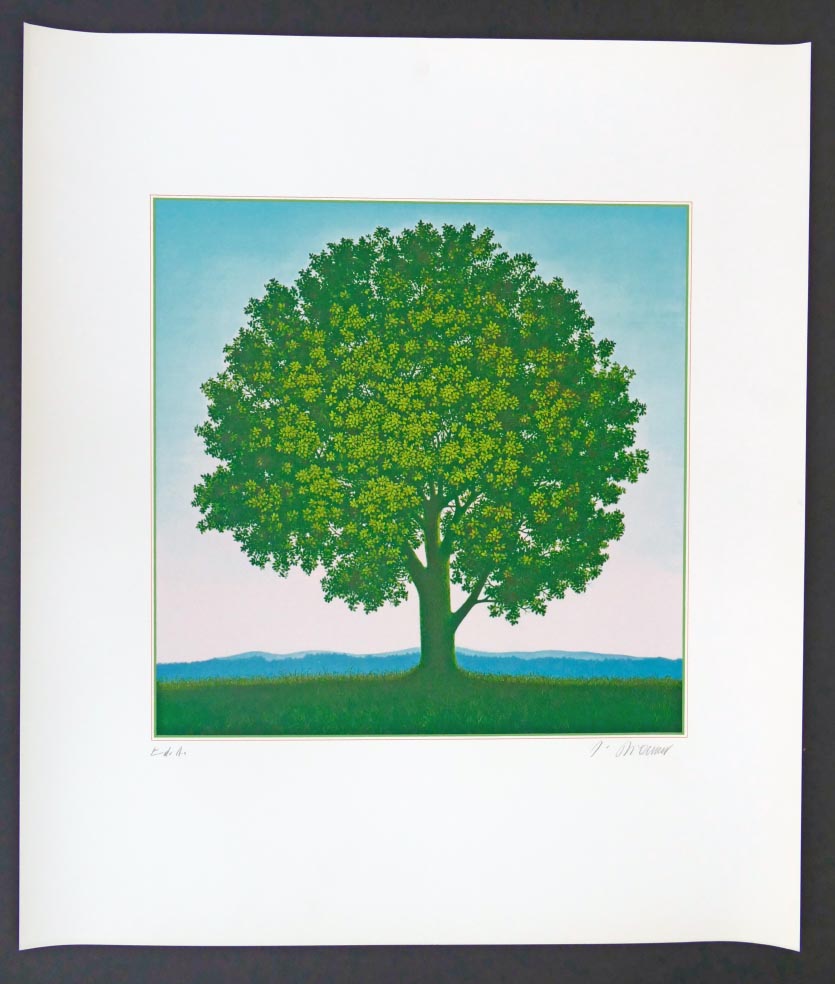 Josef BRAMER Sommerbaum - Siebdruck in Farbe