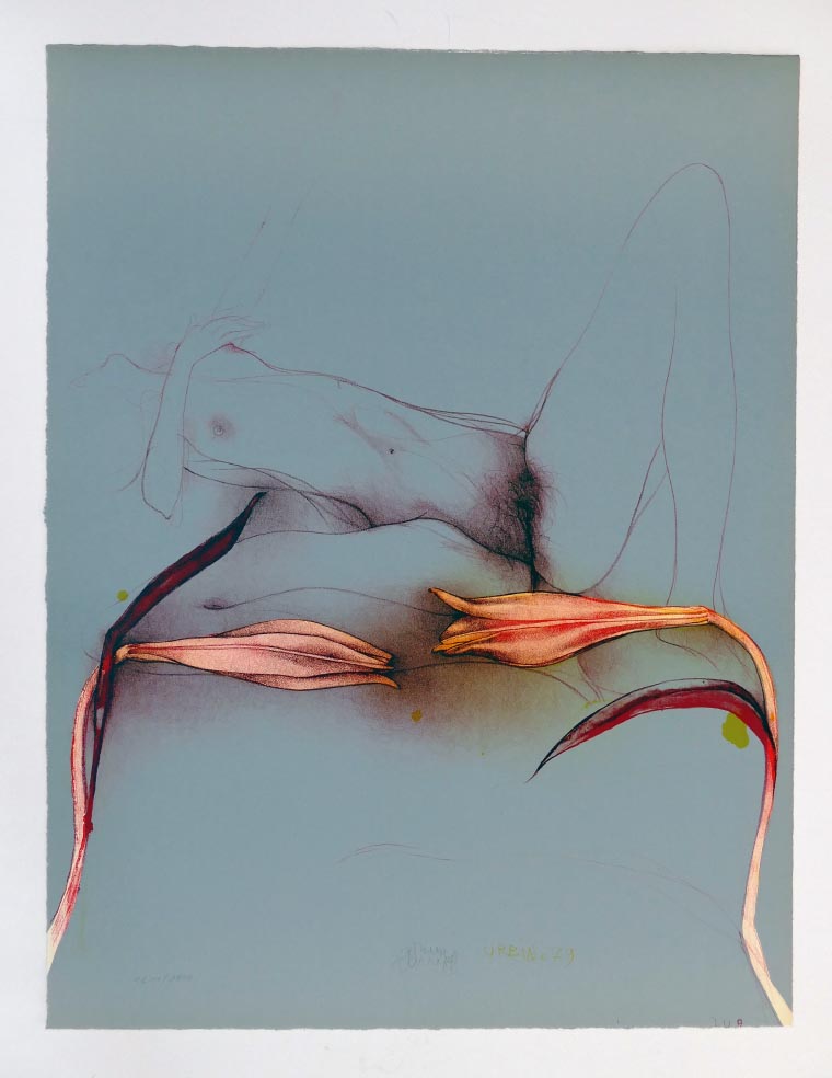Bruno BRUNI Paradiesvogelblume WKV 205 - Lithographie in Farbe aus 1979