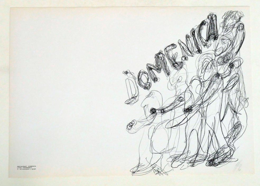 Georg CHAIMOWICZ Restaurant Domenica VII - Lithographie