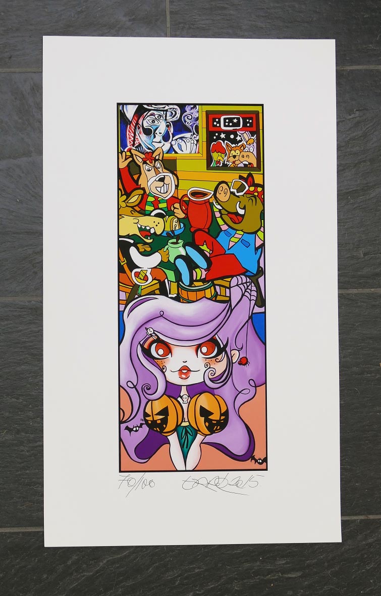 ERRO Pink Lola - Lithographie in Farbe aus 2015