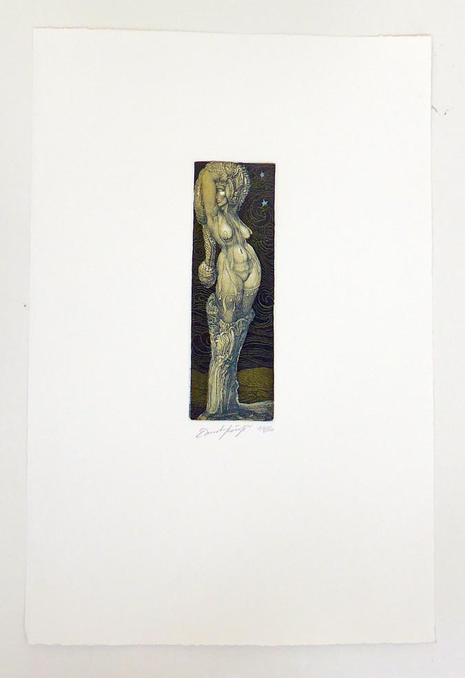 Ernst FUCHS Daphne II - lovis I WKV 162 IId - Radierung in Farbe aus 1970