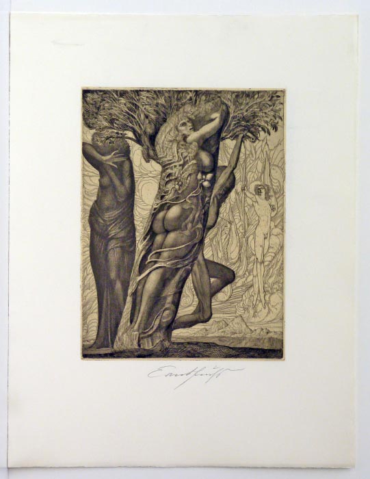 Ernst FUCHS Daphne in Eva Mystica - handsigniert