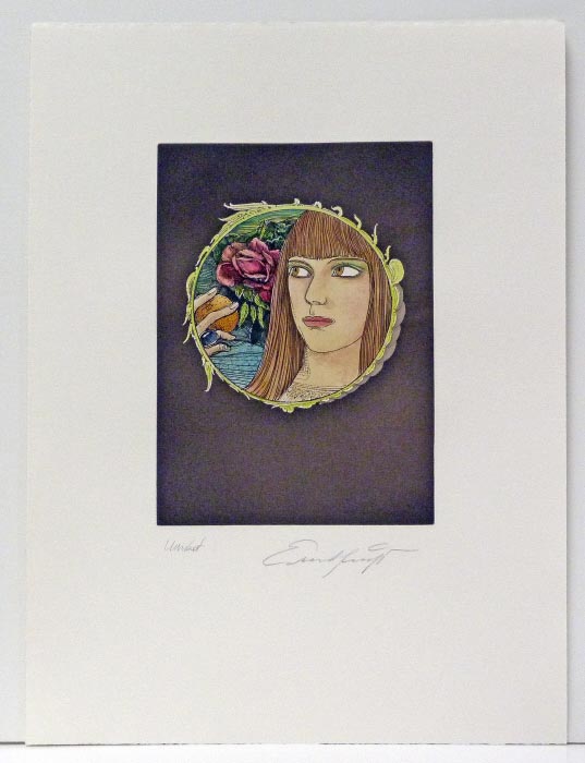 Ernst FUCHS Eva Auro IIa - Radierung - handsigniert