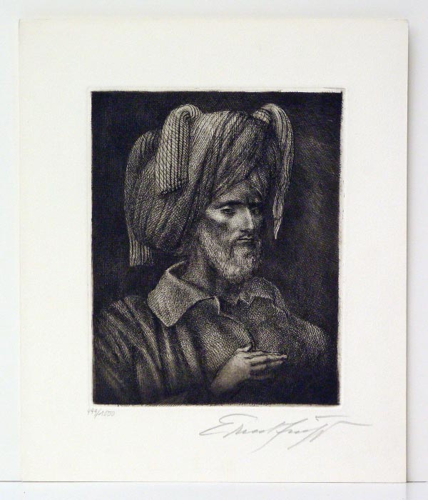 Ernst FUCHS Selbstportrait als Ali Mirza