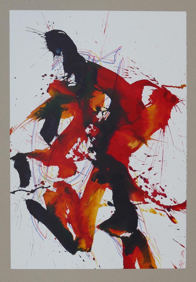 Franz GRABMAYR Tanzblatt Nr 6 - Lithographie in Farbe
