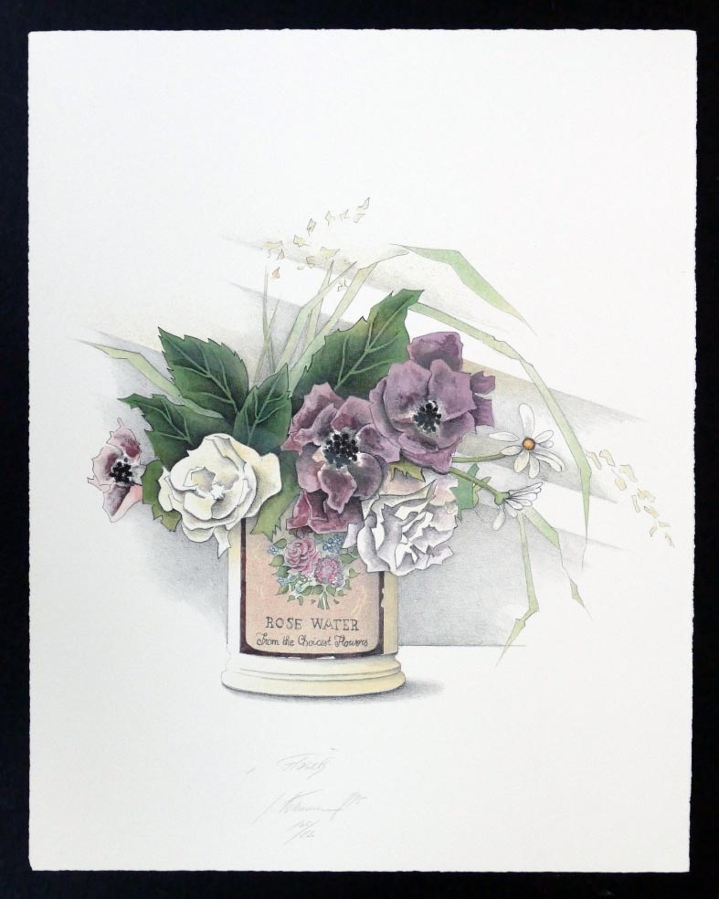 Susanne HARTMANN Flowers - Lithographie in Farbe