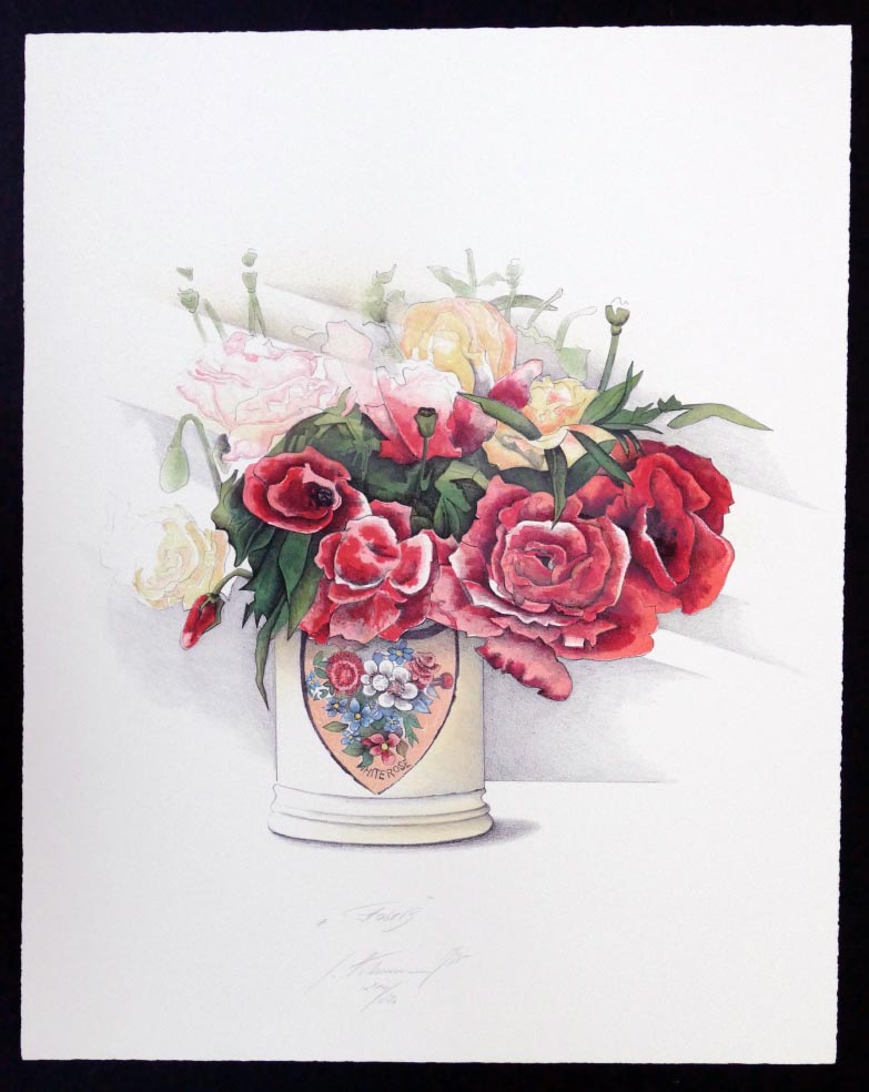 Susanne HARTMANN Flowers II - Lithographie in Farbe