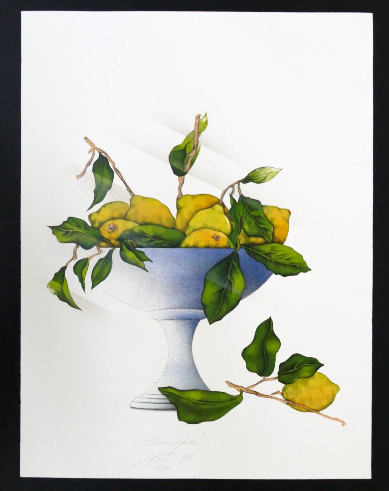Susanne HARTMANN Zitronen II - Lithographie in Farbe