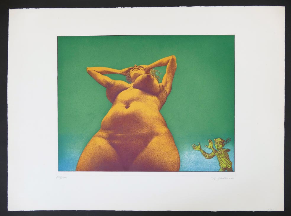 Rudolf HAUSNER Eva aus 1973 WKV 27 - Radierung in Farbe