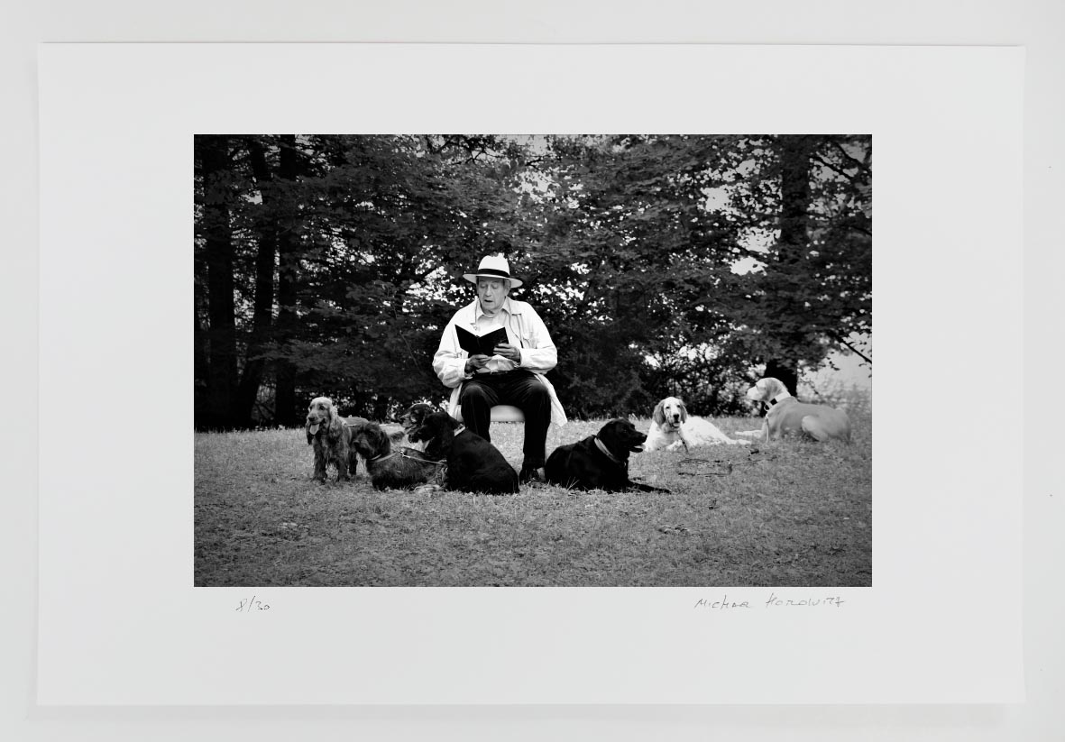 Michael HOROWITZ Otto Schenk Hundelesung - Fotographie Pigmentdruck