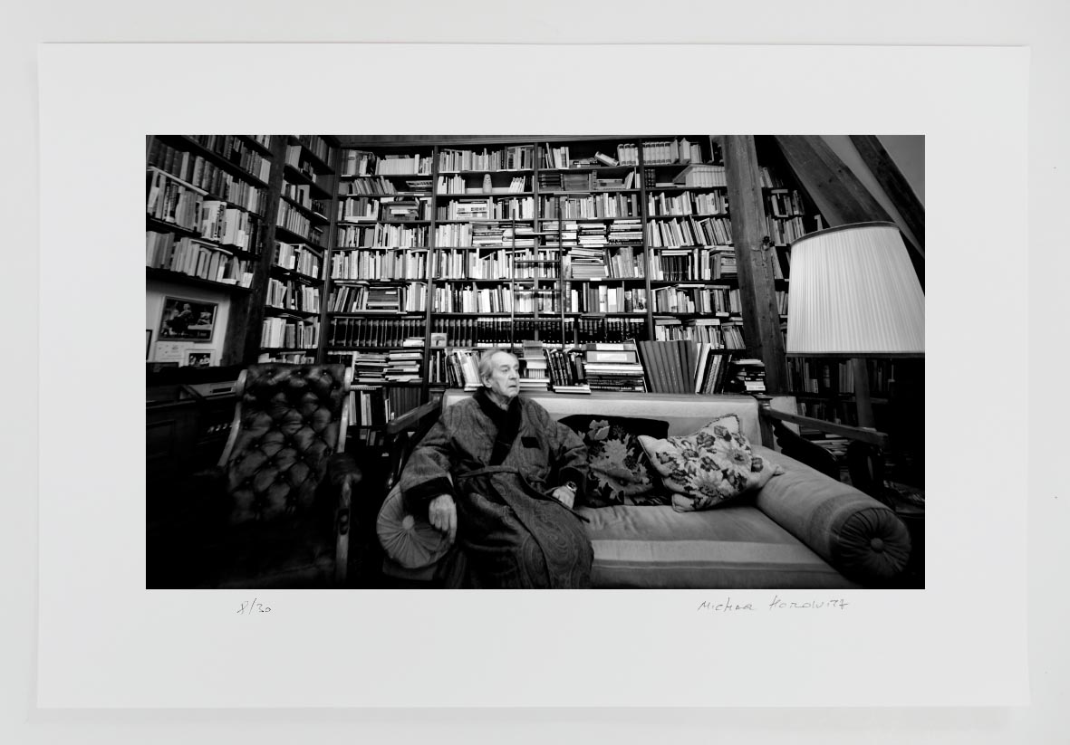 Michael HOROWITZ Otto Schenk in der Bibliothek - Fotographie Pigmentdruck