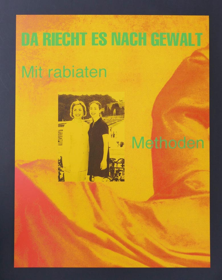 Johanna KANDL da riecht es nach Gewalt - FarbSerigraphie aus 1971