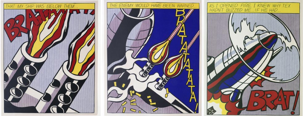 ROY LICHTENSTEIN As I opened fire - Stedelijk Museum - Lithographie in Farbe