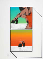 Horst MUNDSCHITZ High Heels aus 1976 - Siebdruck in Farbe