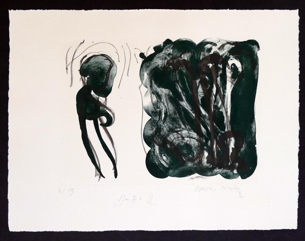 Carsten NIKOLAI Das Alpha und Omega aus 1992 - Lithographie in Farbe