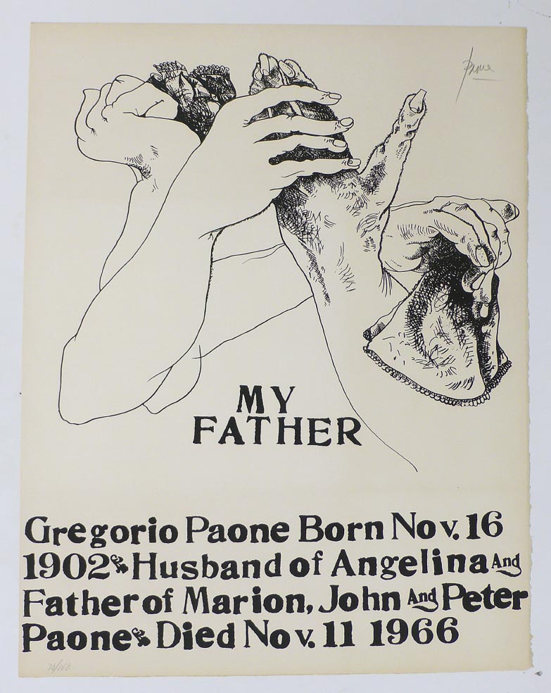 Peter PAONE - My Father - aus 1969 - Deckblatt - Lithographie