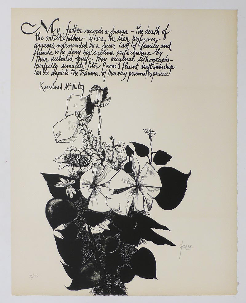 Peter PAONE - My Father - aus 1969 - Nr 1 - Lithographie