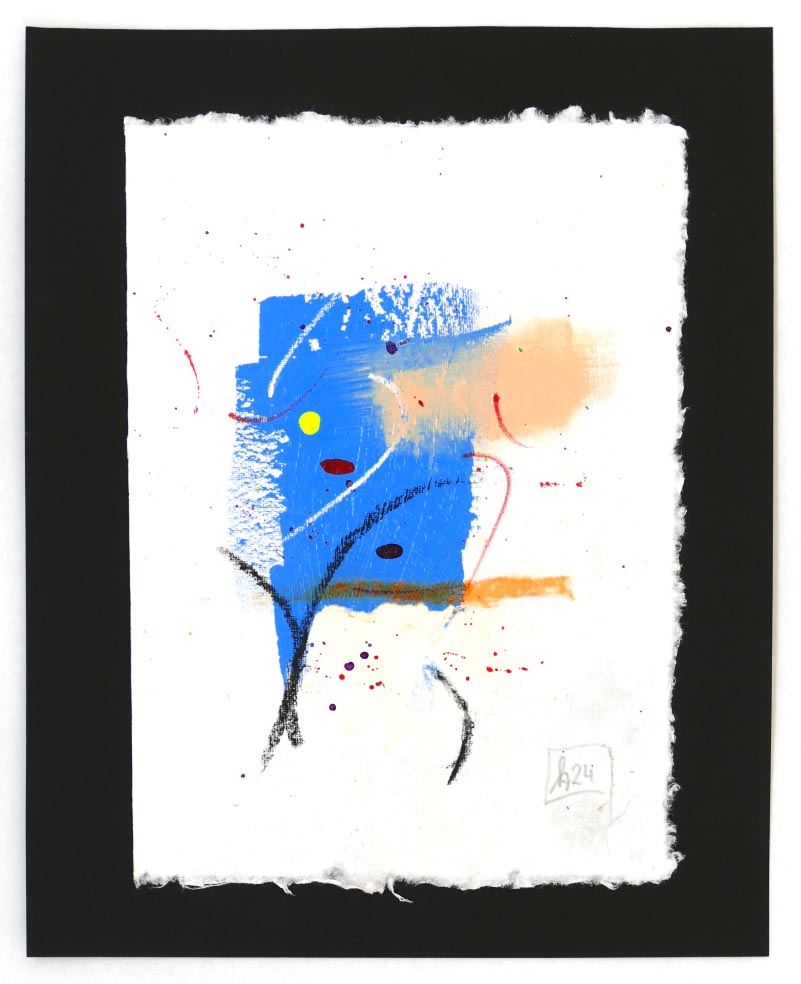 Anton SCHMID Abstrahiertes Portrait aus 2024 - Mischtechnik