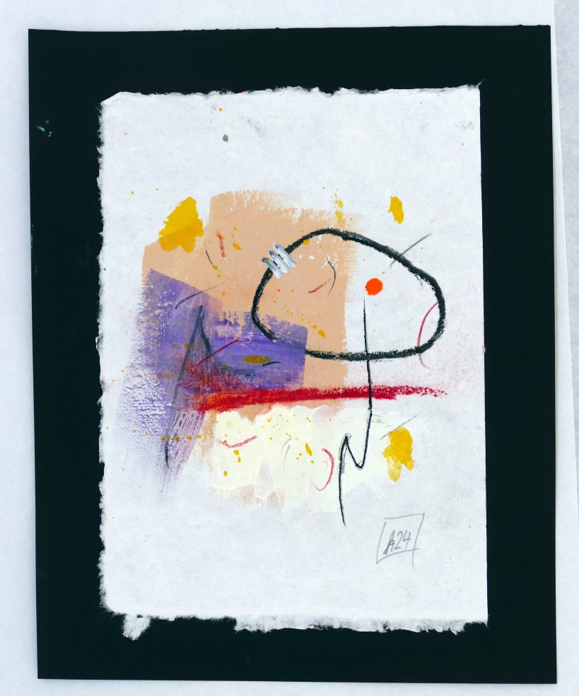 Anton SCHMID Abstrahiertes Portrait II aus 2024 - Mischtechnik