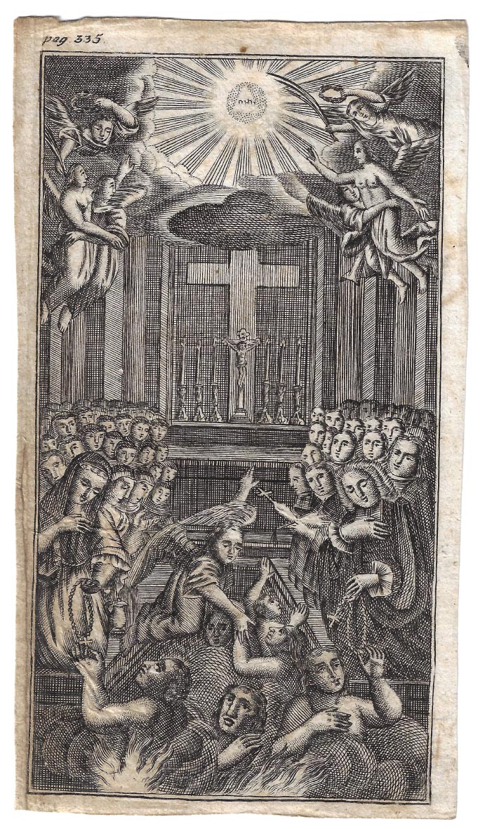 UNBEKANNT Errettung durch Auge der Vorsehung - Pag 335 - Kupferstich um 1800