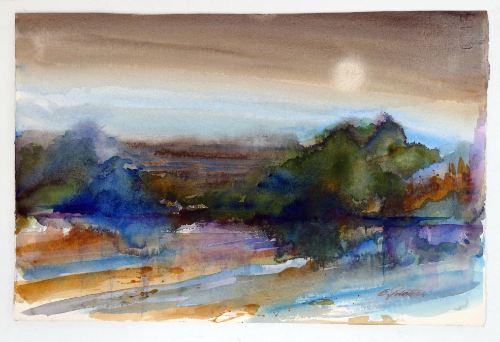 UNBEKANNT Moorlandschaft - Aquarell