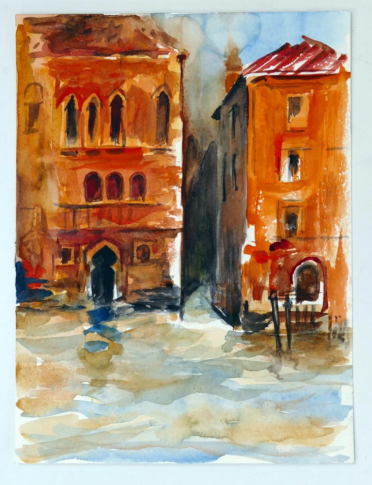 UNBEKANNT Venedig - Palazzo Ducale - Aquarell