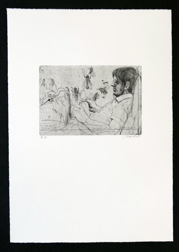 Markus VALLAZZA Mappe Da und Dort 1992 - Faszinosum - Radierung