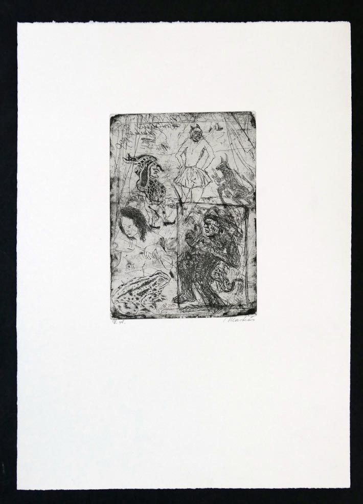 Markus VALLAZZA Mappe Da und Dort 1992 - Gestalten - Radierung