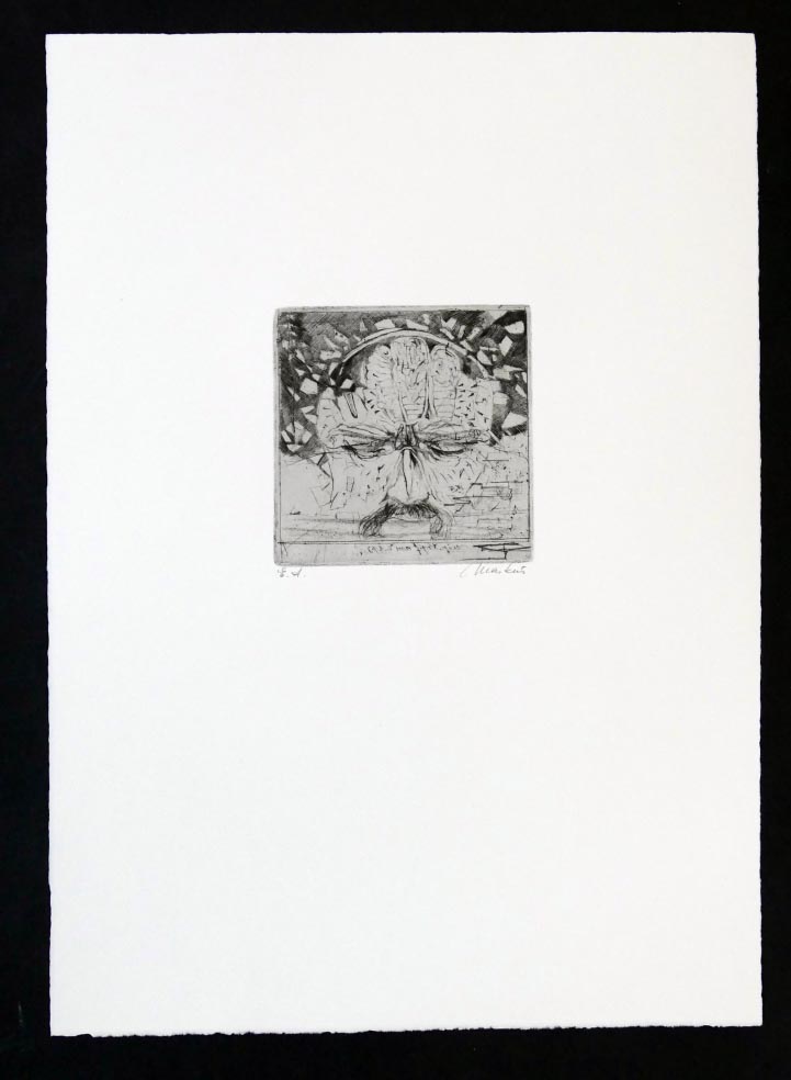 Markus VALLAZZA Mappe Da und Dort 1992 - Kopfportrait - Radierung