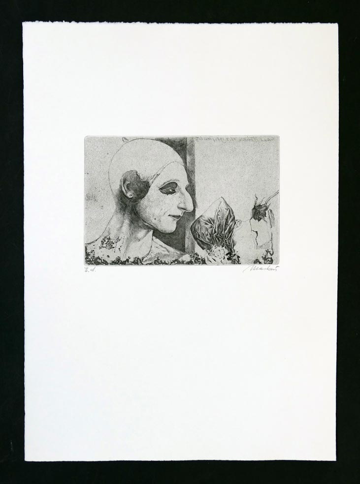 Markus VALLAZZA Mappe Da und Dort 1992 - Pantomime - Radierung