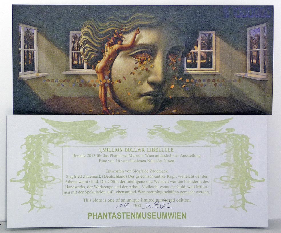 Siegfried ZADEMACK 1 Million Dollar Libellule - Kunstdruck