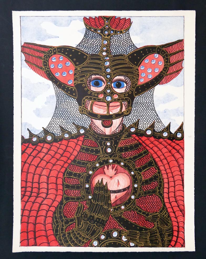 Robert ZEPPL-SPERL Maskiert - Lithographie in Farbe aus 1973